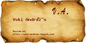 Voki András névjegykártya