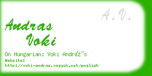 andras voki business card